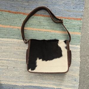 Elegant Brown and Black Crossbody Bag